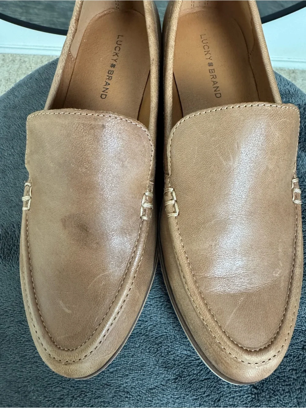 Lucky Brand Brown Leather Penny Loafers Women’s Size 7.5M